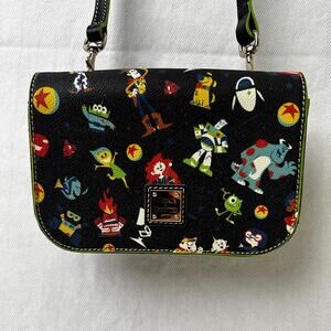 Dooney & Bourke 2020 Disney Pixar Black Crossbody Bag with Colorful Characters